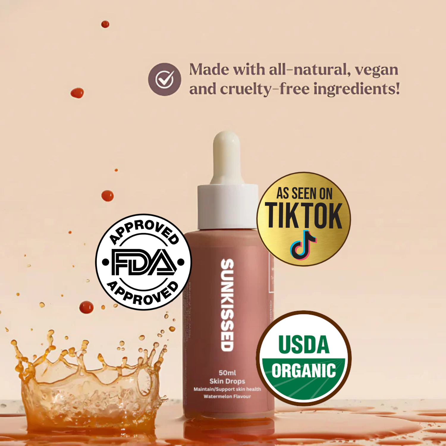 SunKissed Sunless Tanning Drops - The Tan You Drink