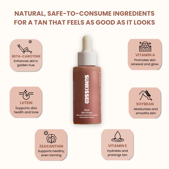 SunKissed Sunless Tanning Drops - The Tan You Drink